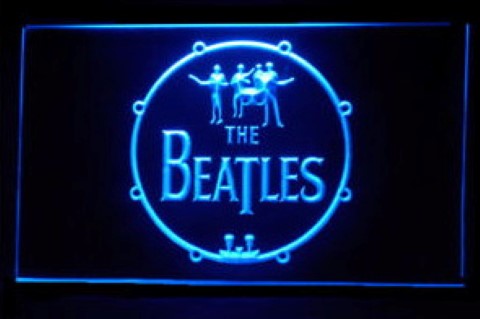 The Beatles Music Drums LED Neon Sign